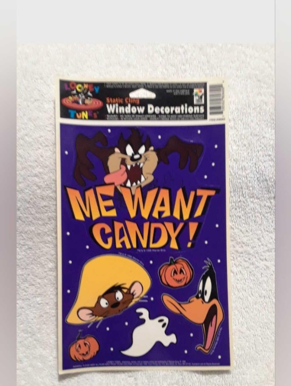 Vintage Looney tunes Halloween static cling window decorations #3